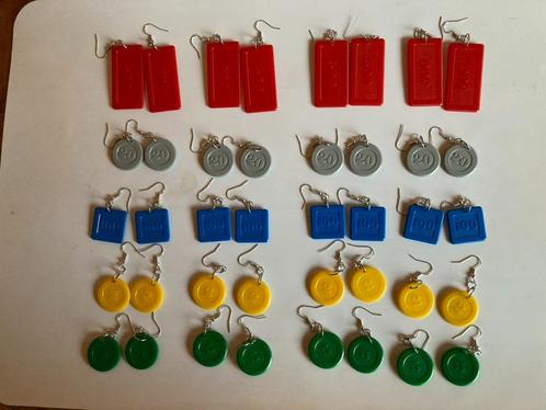 Carnaval Oorbellen 20-paar div. kleuren voor bij uw kleding, Sieraden, Tassen en Uiterlijk, Oorbellen, Zo goed als nieuw, Overige materialen