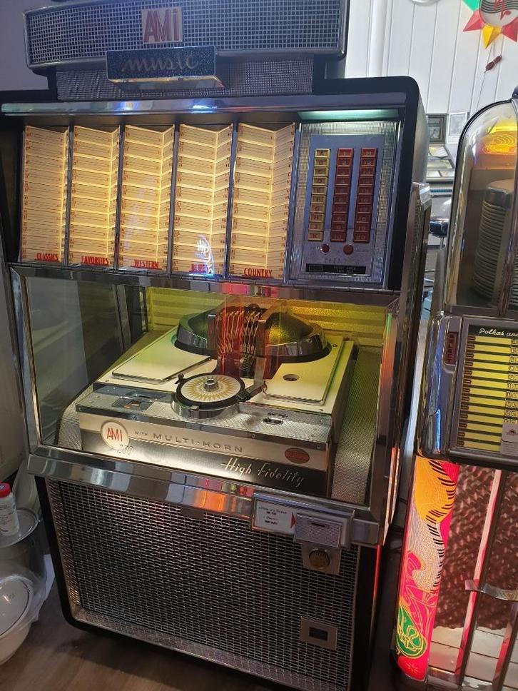 Ami G 200 3 jaar garantie, Verzamelen, Automaten | Jukeboxen, Zo goed als nieuw, Ami, 1950 tot 1960, Met singles, Ophalen