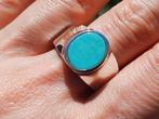 Vanoli 925 zilveren heren ring met turquoise maat 21,5, Vanoli, 20 of groter, Blauw, Amsterdam