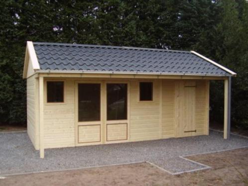 Huur of koop!! Uw houten garage, schuur of tuinhuisje, Tuin en Terras, Tuinhuizen, Nieuw, Tuinhuis, Hout, 2 ramen, Met overkapping