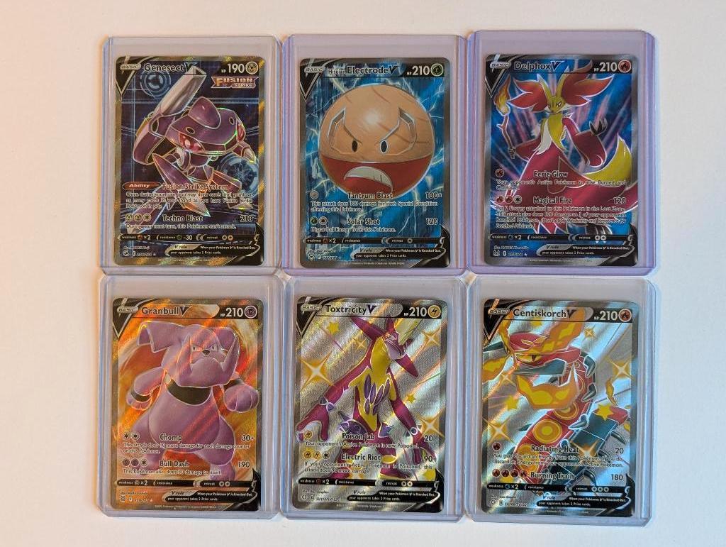 6 Full Art Ultra Rare Pokémon V Kaarten uit SWSH era, Ophalen of Verzenden, Zo goed als nieuw, Meerdere kaarten, Foil
