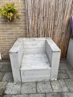 Twee robuuste tuinstoelen van steigerhout, Tuin en Terras, Tuinsets en Loungesets, Ophalen, Gebruikt, Steigerhout, Loungeset