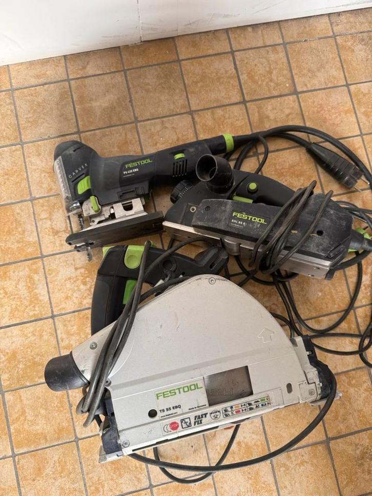 Festool Gereedschap Set invalzaag decoupeerzaag schaaf, Doe-het-zelf en Verbouw, Gereedschap | Overige machines, Gebruikt, Ophalen