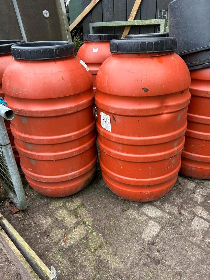 220 Liter Voertonnen - Afsluitbaar, Tuin en Terras, Regentonnen, Gebruikt, 150 liter of meer, Ophalen