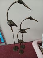 Metalen Reiger Beelden Set van 3, Ophalen, Gebruikt, Dier