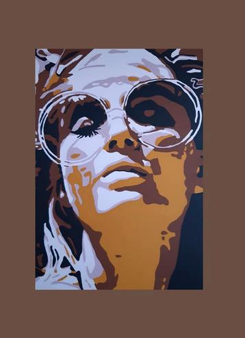 Pop Art Vrouwengezicht - Acryl op doek beschikbaar voor biedingen