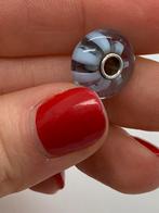 K429 Trollbeads kraal gestreept, 1 bedel, Ophalen of Verzenden, Trollbeads, Glas of Kristal