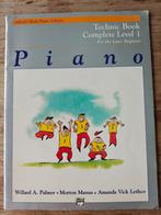 Technic book complete level 1 - Alfred's basic piano library, Overige genres, Les of Cursus, Ophalen of Verzenden, Zo goed als nieuw