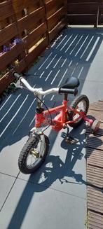 Cars kinderfietsje, Fietsen en Brommers, Fietsen | Kinderfietsjes, Ophalen, Gebruikt, Minder dan 16 inch, Zijwieltjes