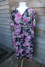 Jurk zwart/ roze Adrianna Papell mt 18W (46) AANBIEDING Vast, Kleding | Dames, Jurken, Zwart, Maat 46/48 (XL) of groter, Ophalen of Verzenden