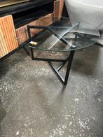 Glazen salon  tafel, Ophalen of Verzenden, Zo goed als nieuw, Rond, Minder dan 50 cm