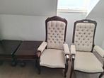 Antieke Stoelen & Tafeltjes - Set van 4, Huis en Inrichting, Hout, Gebruikt, Twee, Bruin