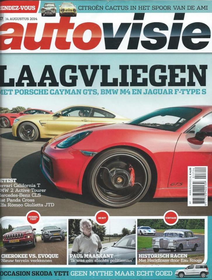 Autovisie 17 2014 : BMW M4 - Jaguar F Type S Coupe - Porsche, Boeken, Auto's | Folders en Tijdschriften, Gelezen, Algemeen, Ophalen of Verzenden