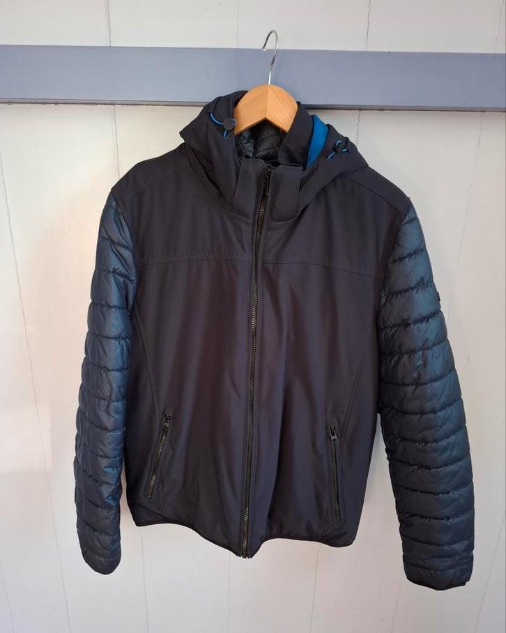 Donkerblauwe "New Canadian by Cabano" herenjas jas. Mt.M., Kleding | Heren, Jassen | Winter, Zo goed als nieuw, Maat 52/54 (L)