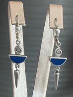 Prachtige zilveren vintage oorbellen, Ophalen of Verzenden, Zo goed als nieuw, Blauw, Zilver