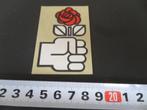 sticker Politiek PvdA  logo, Verzamelen, Stickers, Ophalen, Zo goed als nieuw, Bedrijf of Vereniging