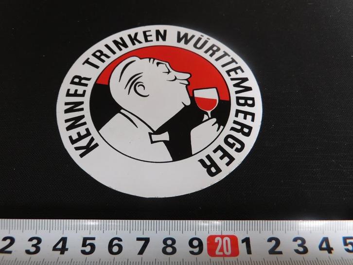 sticker Kenner trinken Württemberger, Verzamelen, Stickers, Zo goed als nieuw, Bedrijf of Vereniging, Ophalen