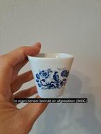 Bloempotje met Delfsblauw Paradijsvogel, porselein 6x6x6cm, Tuin en Terras, Bloempotten, Overige materialen, Vierkant, Nieuw, Tuin