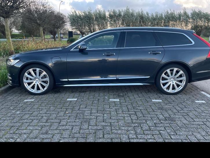 Volvo V90 T8 Twin Engine Inscription AWD 2020 Grijs, Auto's, Volvo, Particulier, V90, 360° camera, 4x4, ABS, Achteruitrijcamera