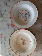 Vintage Emaille Kinderbordjes (2 stuks), Ophalen of Verzenden