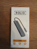 ROLIO 6-in-1 USB-C Hub - Nieuw in doos!, Telefoon, Nieuw, Ophalen of Verzenden, ROLIO