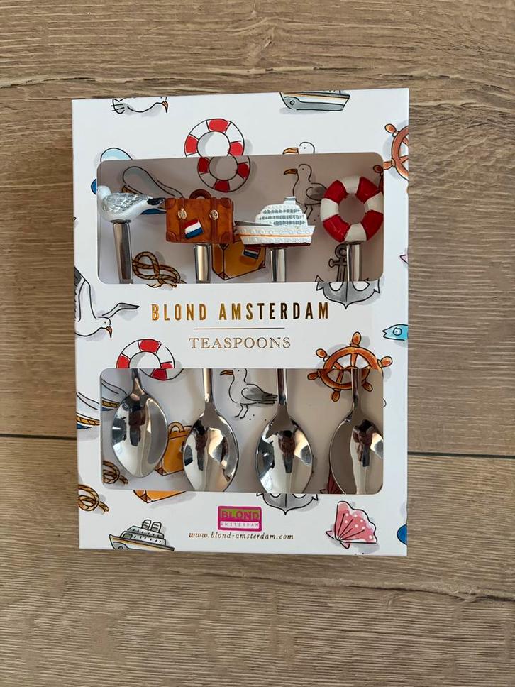 Blond Amsterdam Holland Amerika lijn theelepels nieuw!, Huis en Inrichting, Keuken | Servies, Nieuw, Blond Amsterdam, Aardewerk