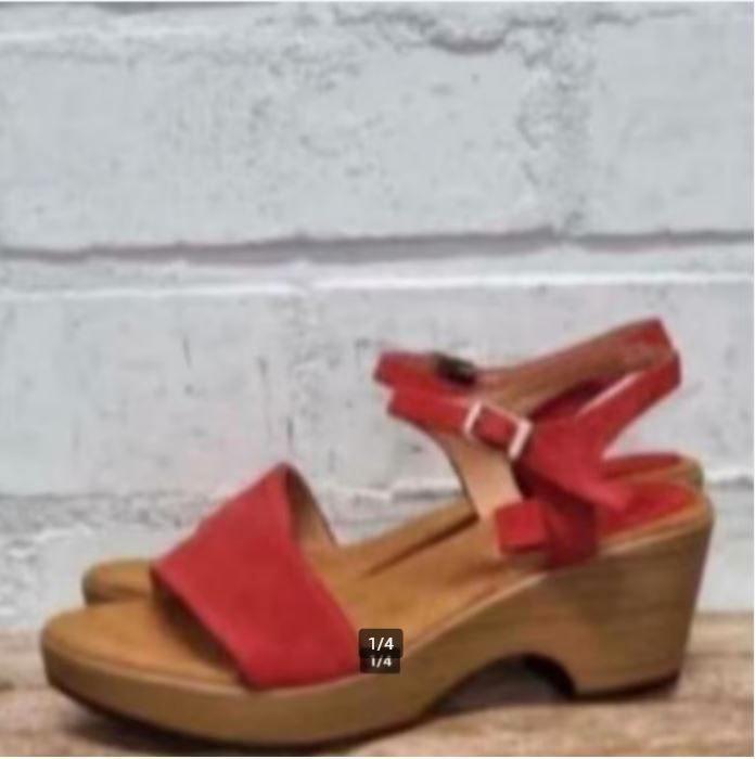 JHAY - Suedeleren sandaaltjes maat 41 - Nieuw - JH2, Kleding | Dames, Schoenen, Nieuw, Sandalen of Muiltjes, Rood, Ophalen of Verzenden