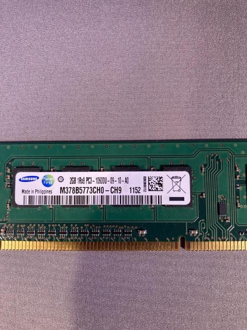 2x SAMSUNG 2GB DDR3 RAM-module, Computers en Software, RAM geheugen, Gebruikt, Desktop, 2 GB, DDR3, Ophalen of Verzenden