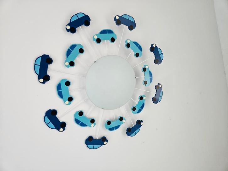 plafondlamp  auto blauw, Kinderen en Baby's, Kinderkamer | Inrichting en Decoratie, Gebruikt, Lamp, Ophalen