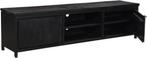 TV-MEUBEL 210 cm  Mango zwart metaal zwart NU ACTIE PRIJS, Overige houtsoorten, Nieuw, Ophalen of Verzenden, Tv-meubel 210 cm  Mango zwart metaal zwart NU ACTIE PRIJS