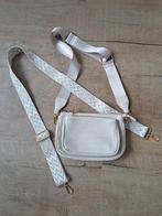 Mooi crème tasje - croco print, met twee schouderbanden!, Ophalen of Verzenden, Zo goed als nieuw, Overige kleuren, Schoudertasje