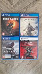 PS4/PS5 Games: Tomb Raider, Assassin's Creed Collectie, Spelcomputers en Games, Avontuur en Actie, Online, Vanaf 18 jaar, 1 speler