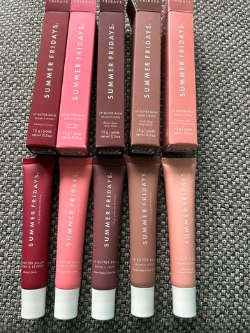 Summer Fridays Lip Butter Balm-10 kleuren- Nieuw! Origineel! beschikbaar voor biedingen