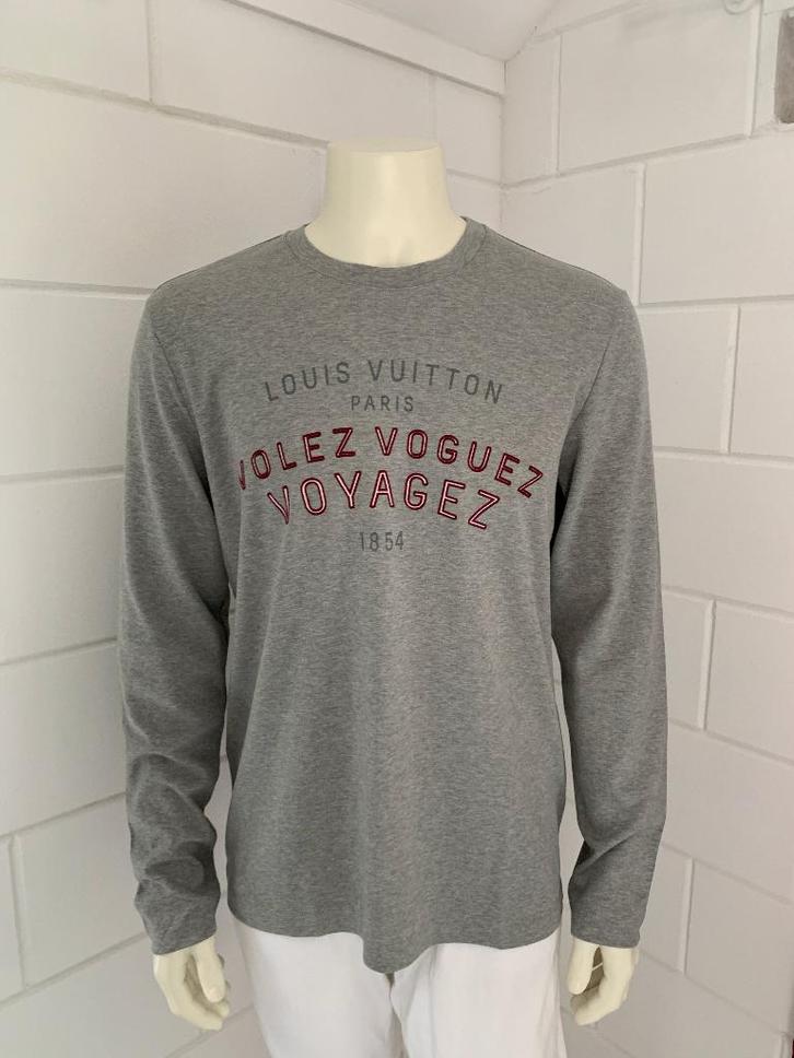 LOUIS VUITTON t-shirt lange mouwen L grijs NIEUW+LABELS, Kleding | Heren, T-shirts, Nieuw, Maat 52/54 (L), Grijs, Verzenden