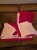 Vuurrood Fleece Plaid - Teddy Binnenkant 150x200cm, Huis en Inrichting, Woonaccessoires | Plaids en Woondekens, Ophalen, Nieuw
