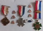 3 medailles met cijfers en kroontje Avondvierdaagse N.N.W.B., Overige materialen, Ophalen of Verzenden