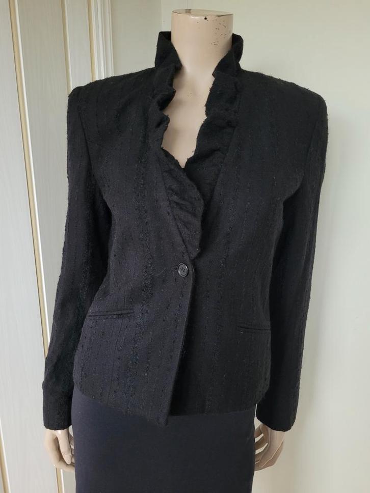 Stroke jasje zwart wol/alpaca maat 38/40, Kleding | Dames, Jasjes, Kostuums en Pakken, Zo goed als nieuw, Jasje, Maat 38/40 (M)