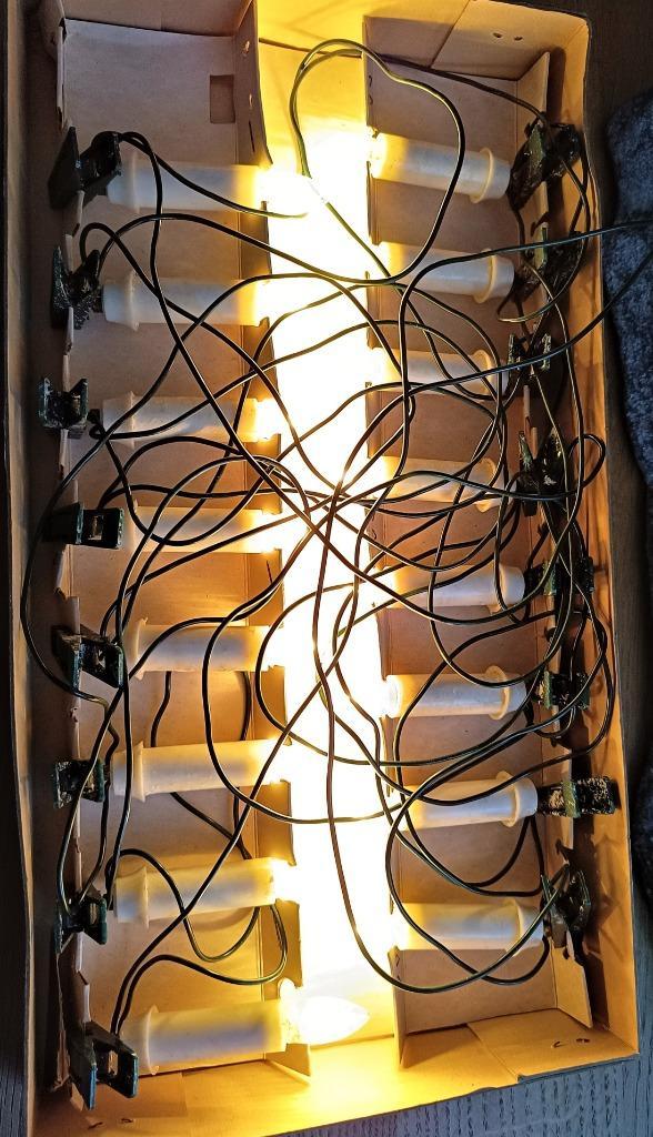 vintage  kerstverlichting  van  Splendor (16 kaarslampen)60s, Diversen, Kerst, Gebruikt, Ophalen