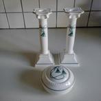 Villeroy  en boch 2 kandelaars  en bonbonniere "verdi", Ophalen of Verzenden, Porselein, Overige stijlen, Schaal of Schalen
