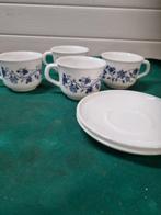 kop en schotel arcopal blauw prent, Huis en Inrichting, Ophalen of Verzenden