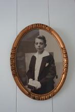 Prachtige antieke jaren 30 Franse ovale houten fotolijst, Antiek en Kunst, Ophalen of Verzenden