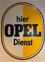 Vintage Opel Reclamebord van Kunststof 44x 57cm, Ophalen of Verzenden, Gebruikt, Reclamebord