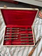 12 Verzilverde Diner Messen Difor in Luxe Doos, Ophalen of Verzenden