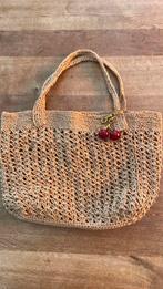Zelfgehaakt tas uit raffia (papiergarn), Sieraden, Tassen en Uiterlijk, Tassen | Damestassen, Ophalen of Verzenden, Nieuw, Beige