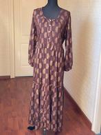 Maxi jurk met zakken oversized kleur bruin goud, Siya, Bruin, Verzenden, Maat 42/44 (L)