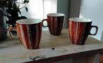 3 kopjes van Vic's Hand Painted - mokjes - senseo formaat, Keramiek, Ophalen of Verzenden, Zo goed als nieuw, Overige stijlen