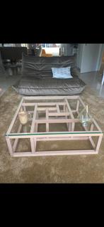 Ligne roset salontafel antigone, Ophalen, 50 tot 100 cm, Vierkant, Glas