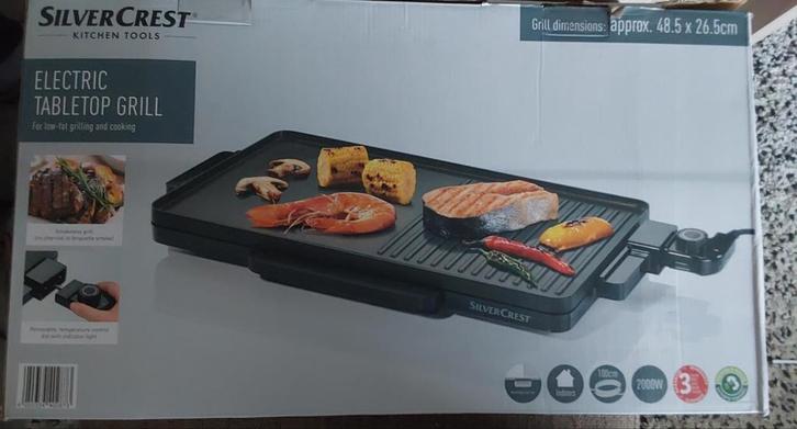 Silvercrest steen/grill plaat nieuw in de doos, Witgoed en Apparatuur, Grillplaten, Nieuw, Tafelgrill, Ophalen