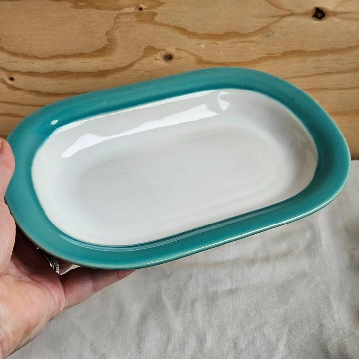 Huizen Holland Driehoek ovaal serveerschaaltje, Antiek en Kunst, Antiek | Schalen, Ophalen of Verzenden