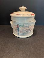 Frans Sarreguemines Obernai Potje met Deksel, Antiek en Kunst, Ophalen of Verzenden